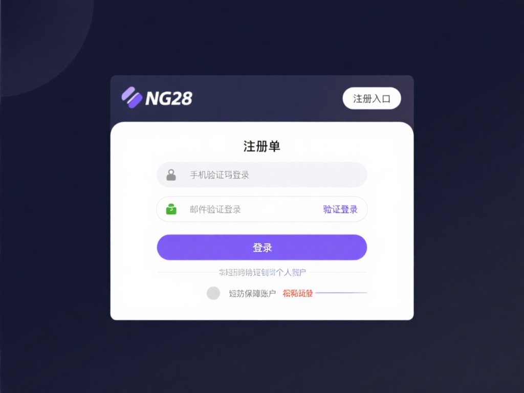 如何快速找到NG28注册入口详细指南 注册时,可选择手机验证码登录或邮箱验证码登录两种方